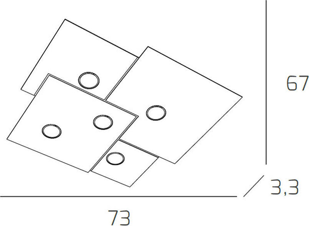 Plafoniera-Moderna-Plate-Metallo-Bianco-5-Luci-Gx53