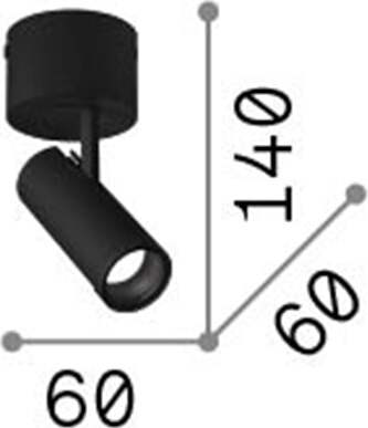 Plafoniera-Moderna-Play-Alluminio-Nero-Led-7W-3000K-Luce-Calda