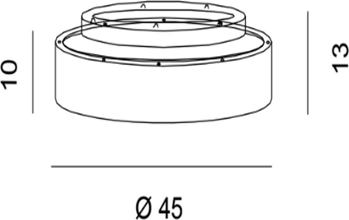 Plafoniera-moderna-Promoingross-AURORA-PL45-WH-LED-CCT-1715Lm-dimmerabile-metacrilato-lampada-soffitto