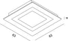 Plafoniera-moderna-Promoingross-OBLIO-Q65-WH-LED-metallo-metacrilato-lampada-soffitto