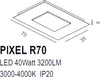 Plafoniera-moderna-Promoingross-PIXEL-R70-NE-LED-metallo-metacrilato-switch-lampada-soffitto