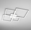 Plafoniera-Moderna-Quadrata-Four-Squares-Alluminio-Bianco-Led-120W