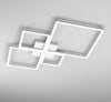 Plafoniera-Moderna-Quadrata-Four-Squares-Alluminio-Bianco-Led-90W