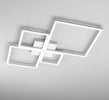 Plafoniera-Moderna-Quadrata-Four-Squares-Alluminio-Bianco-Led-90W