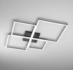 Plafoniera-Moderna-Quadrata-Four-Squares-Alluminio-Nero-Led-120W