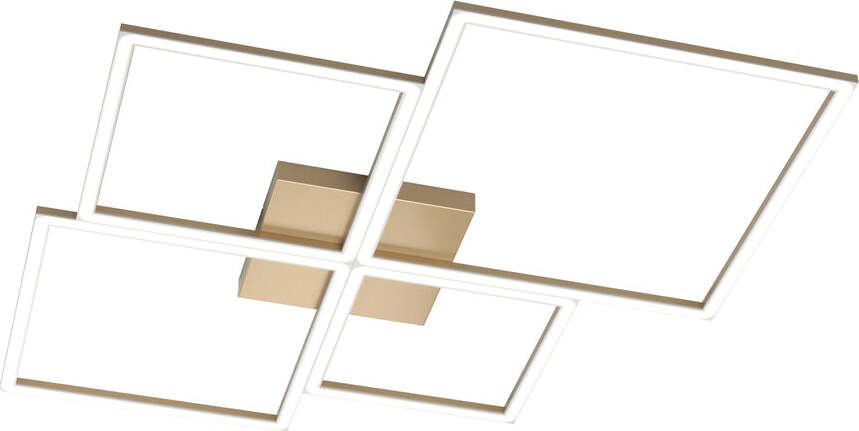 Plafoniera-Moderna-Quadrata-Four-Squares-Alluminio-Oro-Led-120W