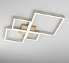 Plafoniera-Moderna-Quadrata-Four-Squares-Alluminio-Oro-Led-90W