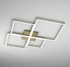 Plafoniera-Moderna-Quadrata-Four-Squares-Alluminio-Oro-Oro-Brunito-Led-120W