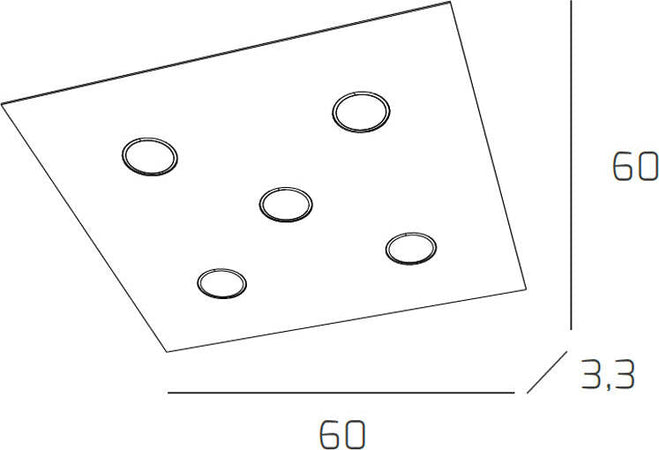 Plafoniera-Moderna-Quadrata-Path-Vetro-Bianco-5-Luci-Gx53