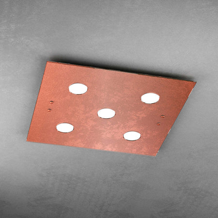 Plafoniera-Moderna-Quadrata-Path-Vetro-Foglia-Rame-5-Luci-Gx53