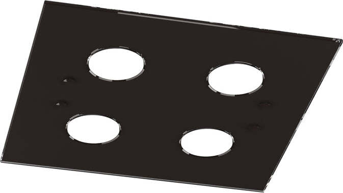 Plafoniera-Moderna-Quadrata-Path-Vetro-Marrone-4-Luci-Gx53