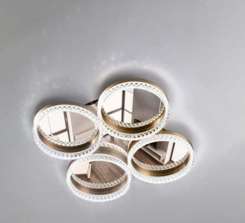 Plafoniera-Moderna-Regina-Metallo-Nero-E-Cromo-Cristallo-Led-80W-4-Cerchi