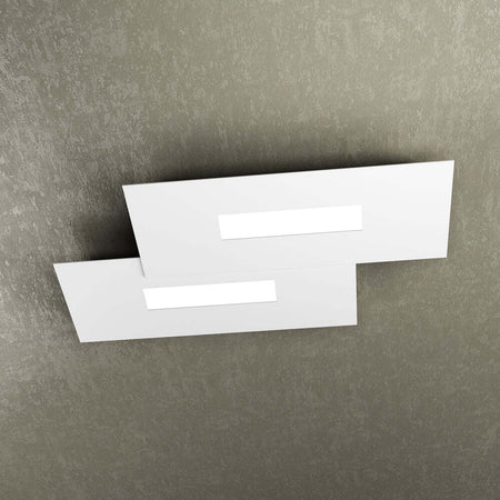 Plafoniera-Moderna-Rett.-2-Moduli-Wally-Metallo-Bianco-2-Luci-2G11-52Cm