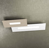 Plafoniera-Moderna-Rett.-2-Moduli-Wally-Metallo-Bianco-E-Sabbia-2-Luci-2G11-71Cm