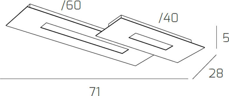 Plafoniera-Moderna-Rett.-2-Moduli-Wally-Metallo-Bianco-E-Sabbia-2-Luci-2G11-71Cm