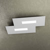 Plafoniera-Moderna-Rett.-2-Moduli-Wally-Metallo-Grigio-2-Luci-2G11-52Cm