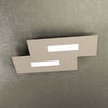 Plafoniera-Moderna-Rett.-2-Moduli-Wally-Metallo-Sabbia-2-Luci-2G11-52Cm