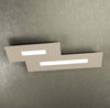 Plafoniera-Moderna-Rett.-2-Moduli-Wally-Metallo-Sabbia-2-Luci-2G11-71Cm