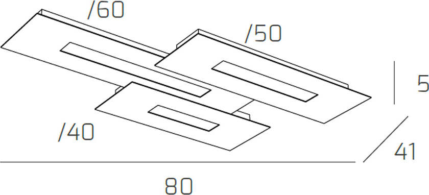 Plafoniera-Moderna-Rett.-3-Moduli-Wally-Metallo-Bianco-E-Nero-3-Luci-2G11-80Cm
