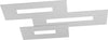 Plafoniera-Moderna-Rett.-3-Moduli-Wally-Metallo-Grigio-3-Luci-2G11-80Cm