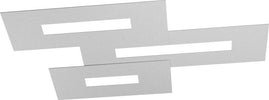 Plafoniera-Moderna-Rett.-3-Moduli-Wally-Metallo-Grigio-3-Luci-2G11-80Cm