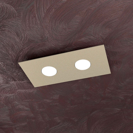 Plafoniera-Moderna-Rettangolare-Area-Metallo-Sabbia-Metallo-2-Luci-Gx53