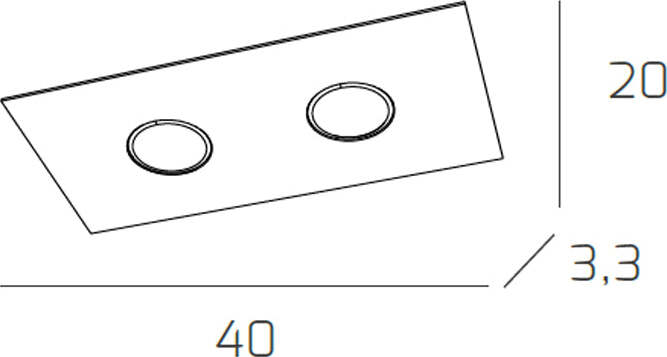 Plafoniera-Moderna-Rettangolare-Area-Metallo-Sabbia-Metallo-2-Luci-Gx53