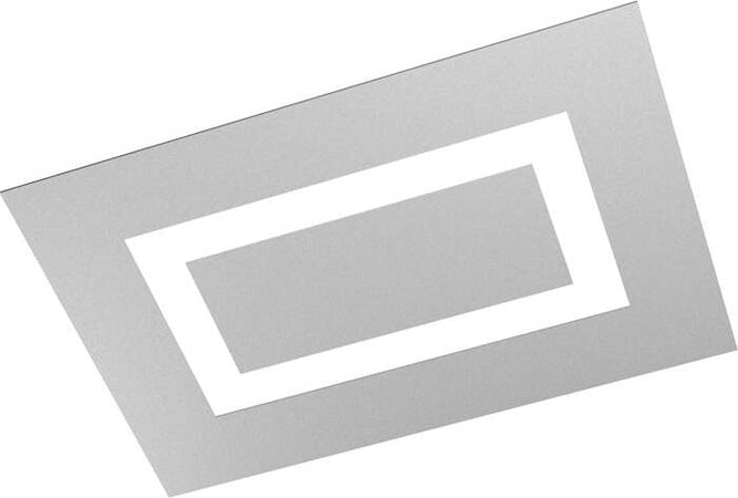 Plafoniera-Moderna-Rettangolare-Carpet-Metallo-Grigio-4-Luci-2G11-58X39Cm