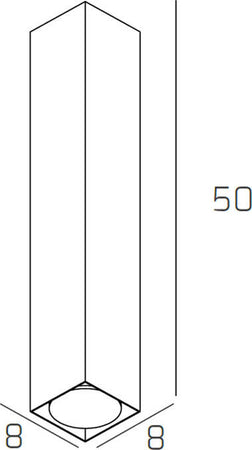 Plafoniera-Moderna-Rettangolare-Cubica-Plate-Metallo-Sabbia-1-Luce-Gx53