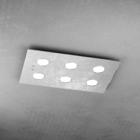 Plafoniera-Moderna-Rettangolare-Path-Vetro-Foglia-Argento-6-Luci-Gx53