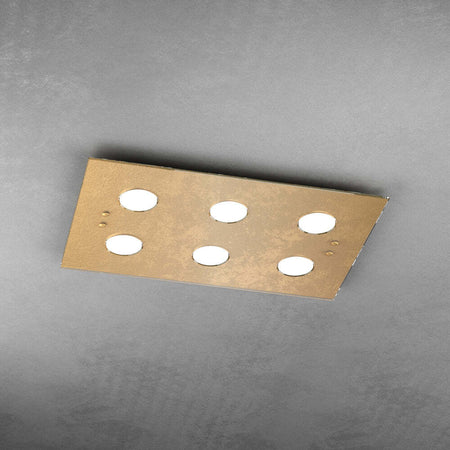 Plafoniera-Moderna-Rettangolare-Path-Vetro-Foglia-Oro-6-Luci-Gx53