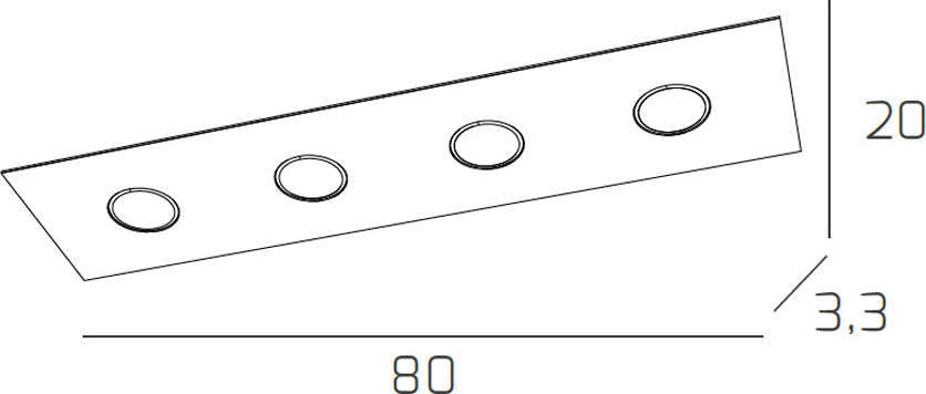 Plafoniera-Moderna-Rettangolare-Path-Vetro-Foglia-Rame-4-Luci-Gx53