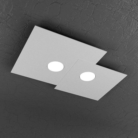 Plafoniera-Moderna-Rettangolare-Plate-Metallo-Grigio-2-Luci-Gx53