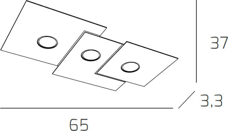 Plafoniera-Moderna-Rettangolare-Plate-Metallo-Grigio-3-Luci-Gx53