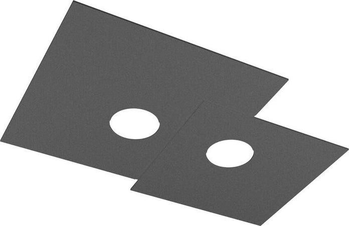 Plafoniera-Moderna-Rettangolare-Plate-Metallo-Grigio-Antracite-2-Luci-Gx53