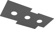 Plafoniera-Moderna-Rettangolare-Plate-Metallo-Grigio-Antracite-3-Luci-Gx53
