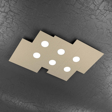 Plafoniera-Moderna-Rettangolare-Plate-Metallo-Sabbia-6-Luci-Gx53