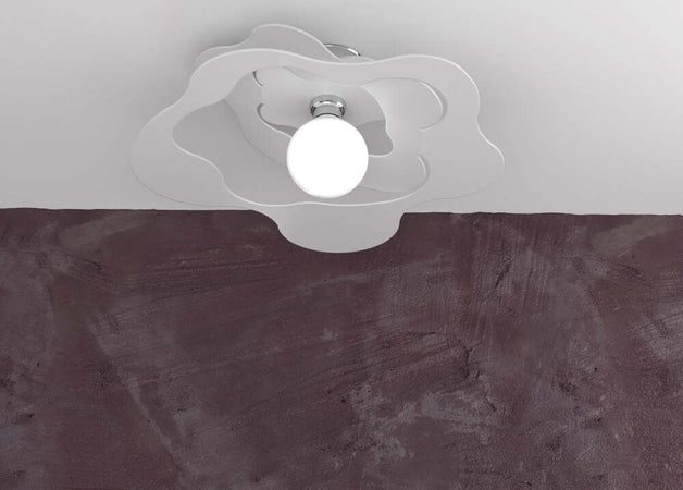 Plafoniera-Moderna-Ripples-Metallo-Bianco-1-Luce-E27-D.50Cm