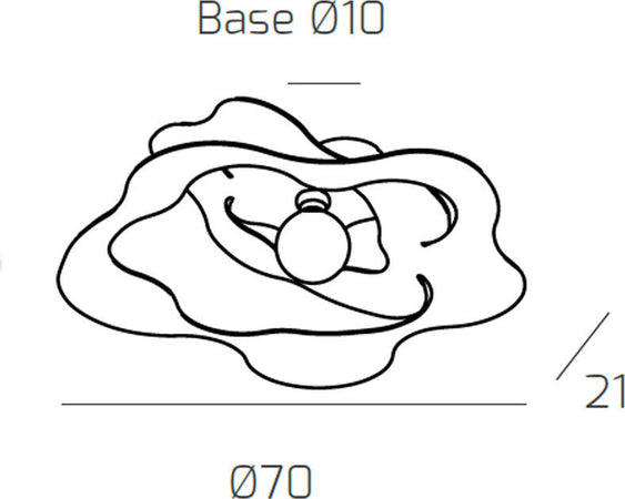 Plafoniera-Moderna-Ripples-Metallo-Bianco-1-Luce-E27-D.70Cm