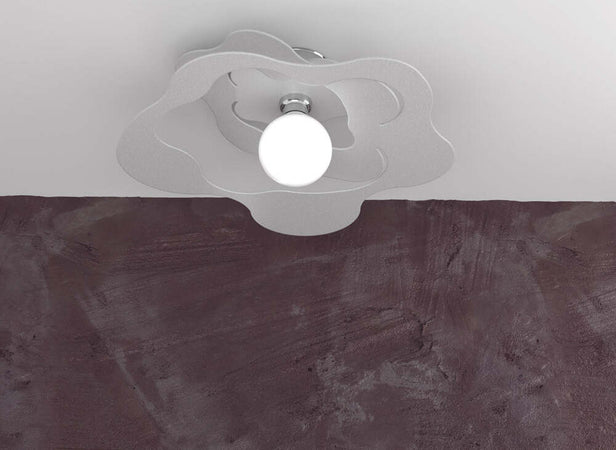 Plafoniera-Moderna-Ripples-Metallo-Grigio-1-Luce-E27-D.50Cm