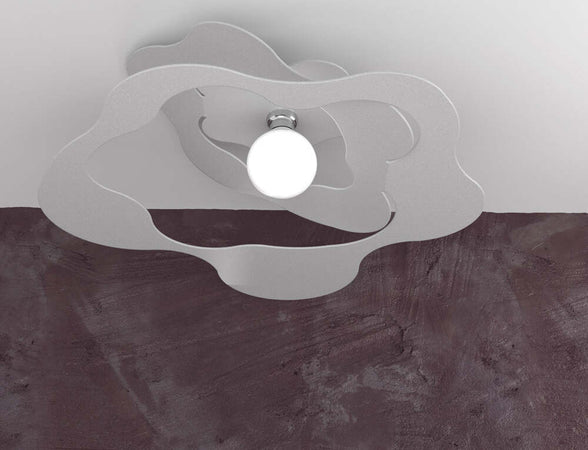 Plafoniera-Moderna-Ripples-Metallo-Grigio-1-Luce-E27-D.70Cm