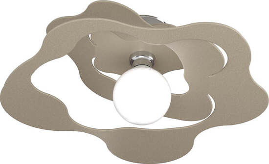 Plafoniera-Moderna-Ripples-Metallo-Sabbia-1-Luce-E27-D.50Cm