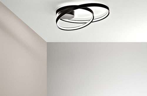 Plafoniera-Moderna-Ritmo-Nero-Led
