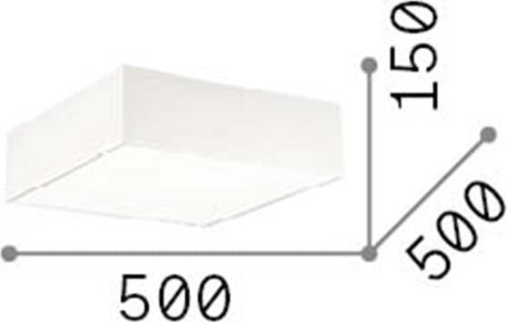 Plafoniera-Moderna-Ritz-Tessuto-Bianco-4-Luci-E27-D50Cm