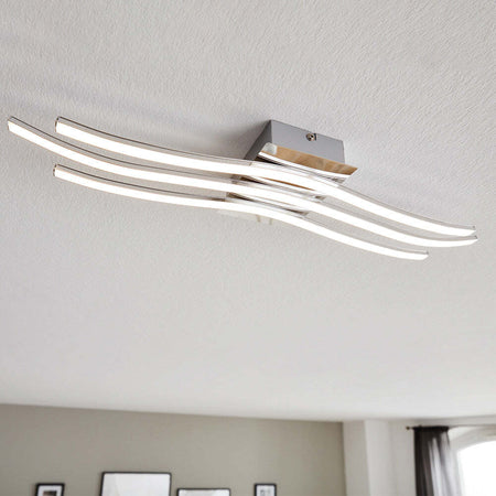 Plafoniera-Moderna-Roncade-Led-Alluminio-Cromo-H4,5Cm