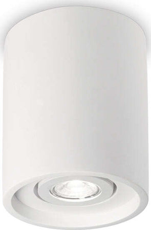 Plafoniera-Moderna-Round-Oak-Cemento---Gesso-Bianco-1-Luce-Gu10
