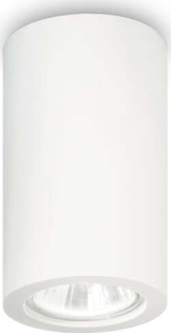 Plafoniera-Moderna-Round-Tower-Gesso-Bianco-1-Luce-Gu10