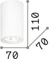 Plafoniera-Moderna-Round-Tower-Gesso-Bianco-1-Luce-Gu10