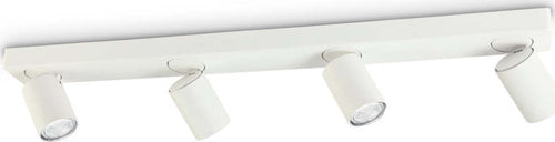 Plafoniera-Moderna-Rudy-Metallo-Bianco-4-Luci-7W-3000K-Luce-Calda
