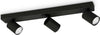 Plafoniera-Moderna-Rudy-Metallo-Nero-3-Luci-7W-3000K-Luce-Calda